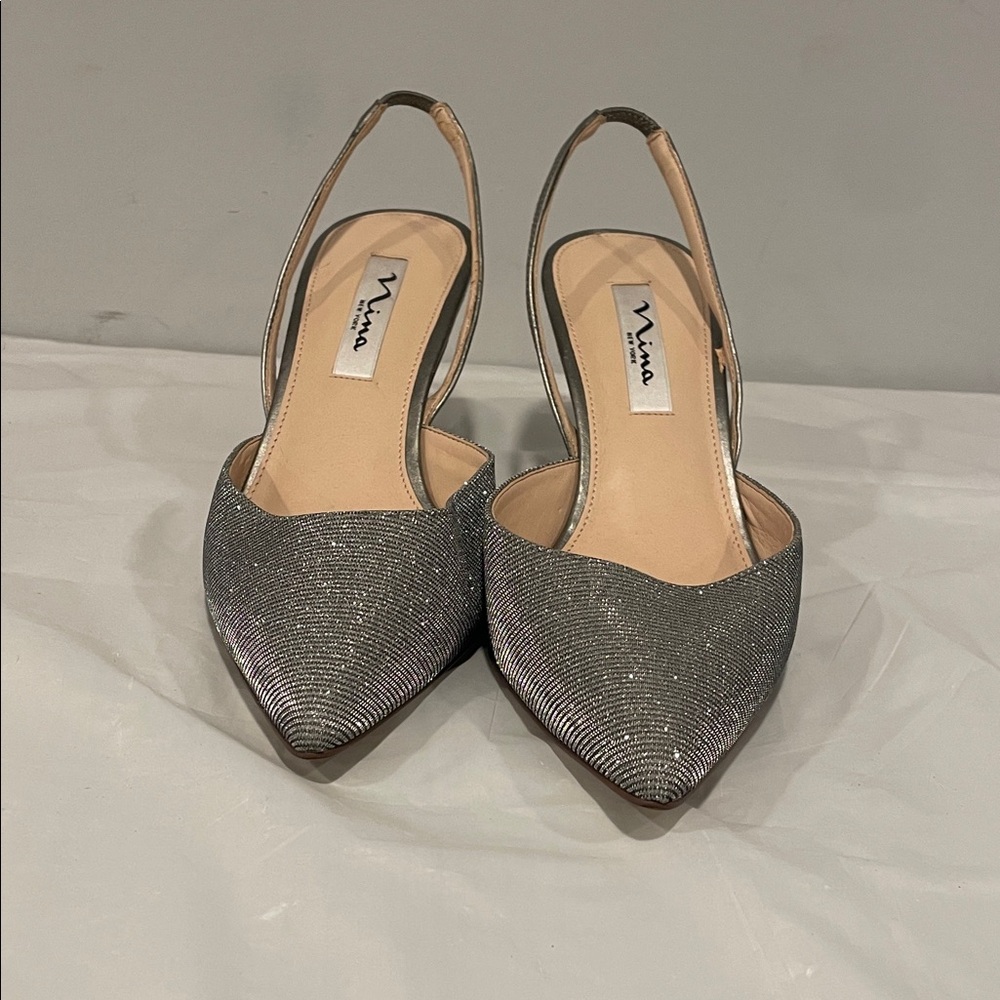 Nina Glittering Silver Women's Heels